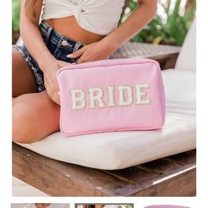 BRIDE PATCH WHITE/PINK LARGE BAG